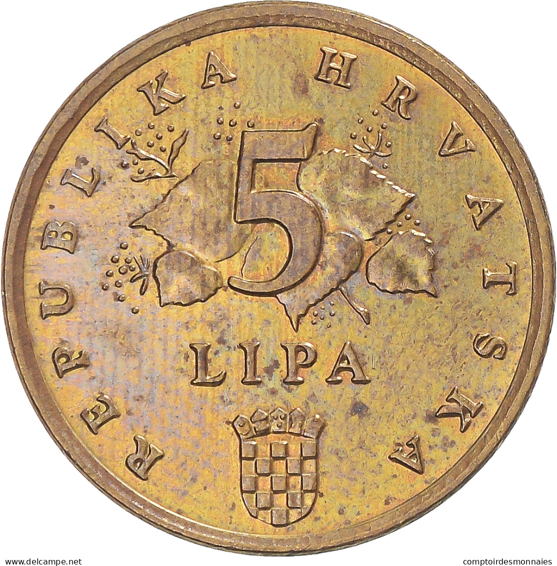 Monnaie, Croatie, 5 Lipa, 1993 - Kroatië