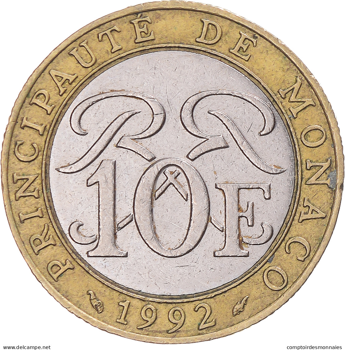 Monnaie, Monaco, 10 Francs, 1992 - 1960-2001 Nouveaux Francs