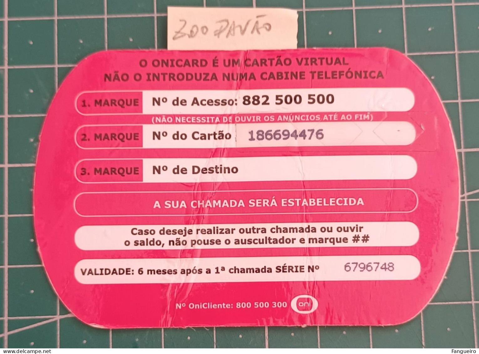 PORTUGAL PREPAID USED PHONECARD ONI - 5€ - ZOO PEACOCK - Portugal