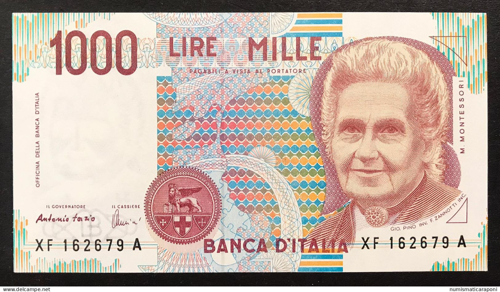 1000 LIRE Maria Montessori SERIE Sostitutiva XF...A 1990 Fds  LOTTO 4675 - 1000 Liras