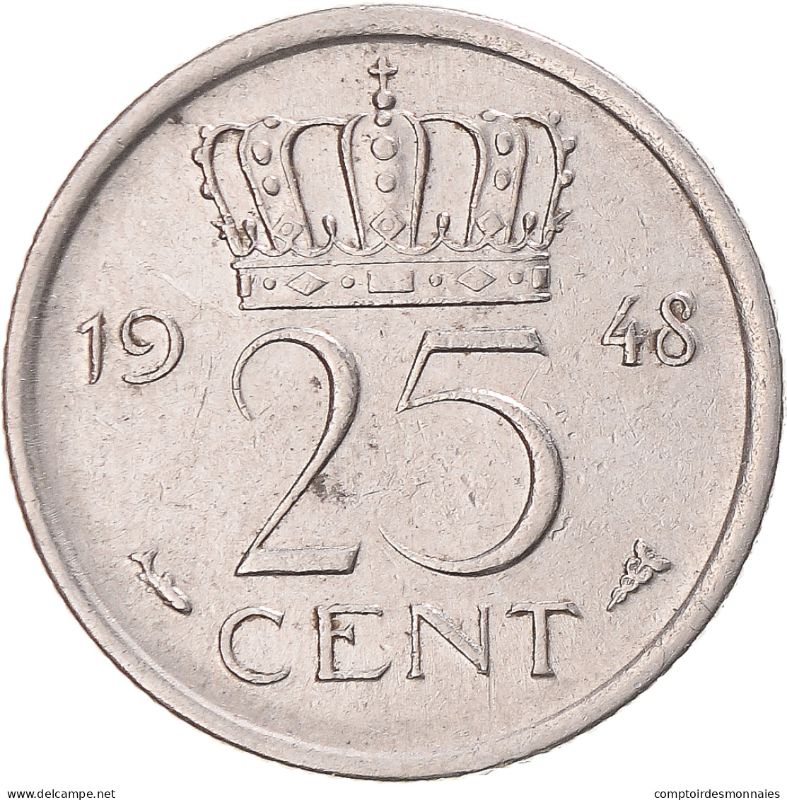 Monnaie, Pays-Bas, 25 Cents, 1848 - 1840-1849: Willem II