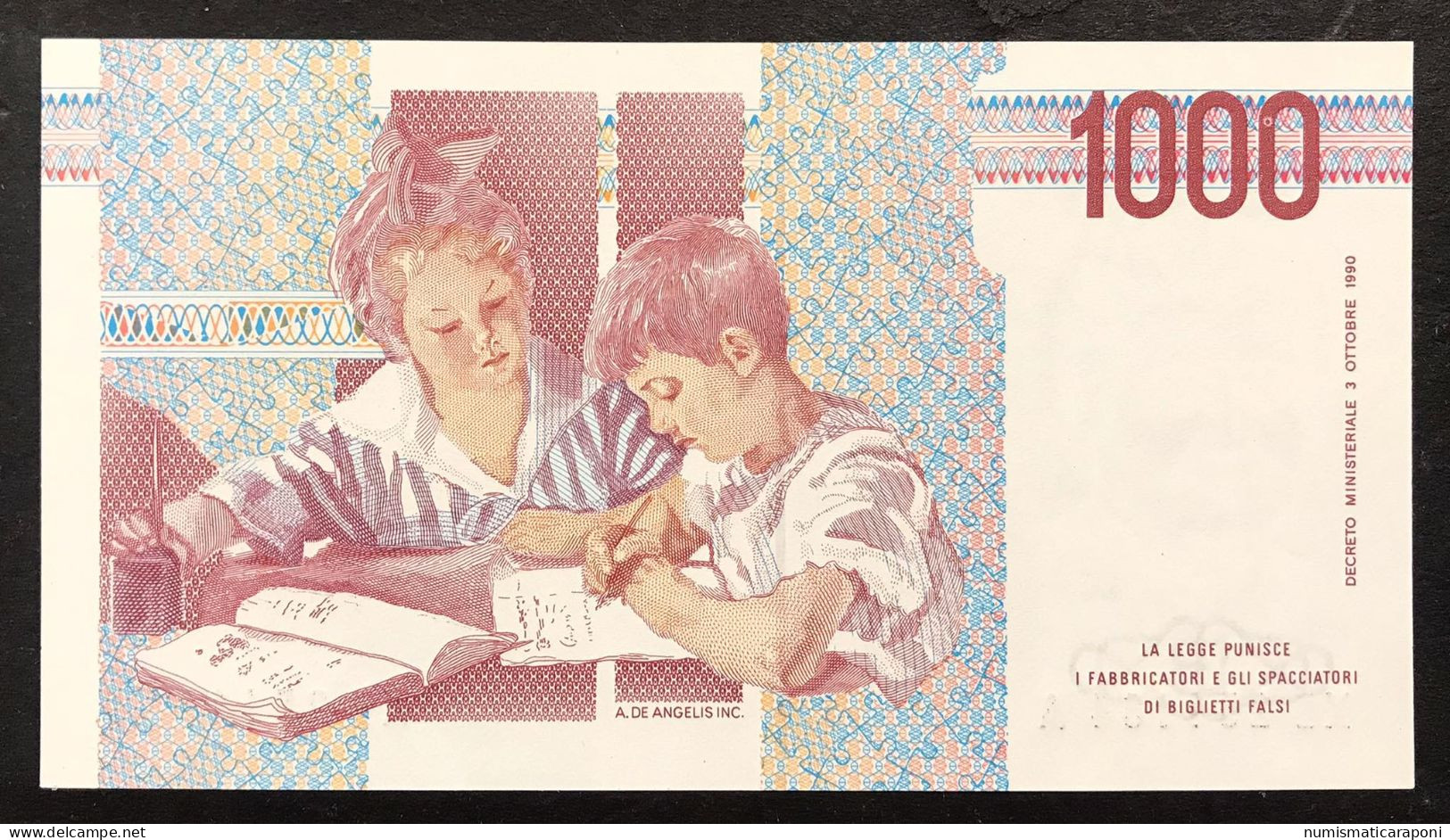 1000 Lire Montessori Serie Sostitutiva XE  1995 Fds LOTTO 4676 - Verzamelingen