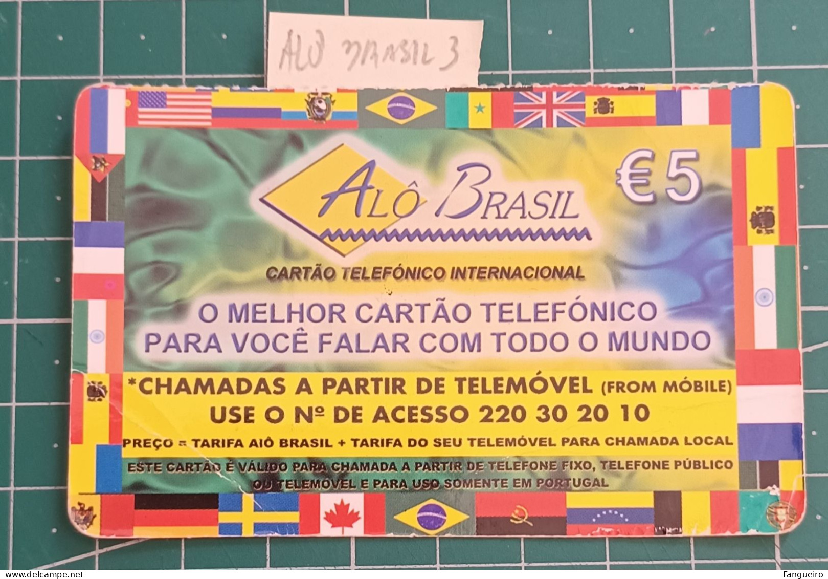 PORTUGAL PREPAID USED PHONECARD ALÔ BRASIL - Portugal