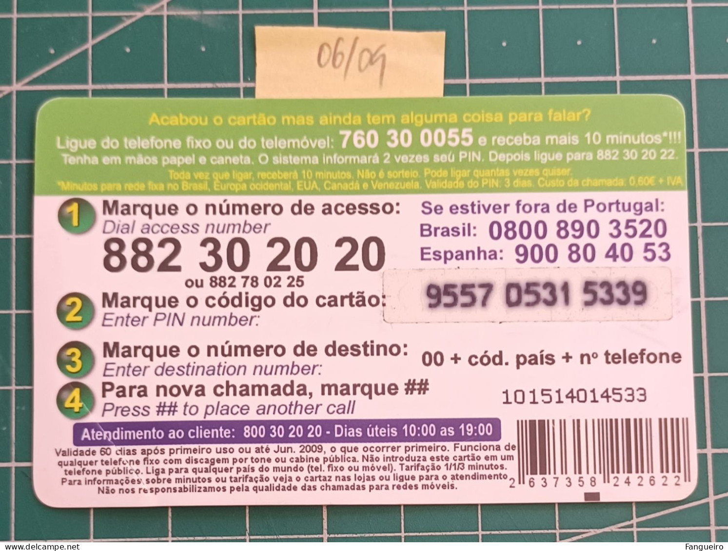 PORTUGAL PREPAID USED PHONECARD BRASILEIRINHO - Portugal