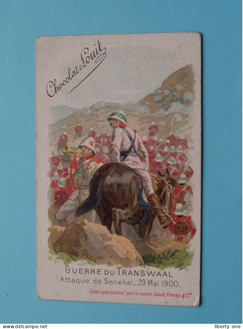 Chocolat LOUIT > Guerre Du TRANSVAAL Attaque De Senekal - 29 Mai 1900 ( Format 10 X 6,5 Cm. ) Voir Scans !! - Louit