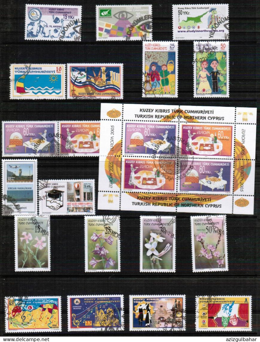 2005 - YEARLY SET -  TURKISH CYPRIOT STAMPS - USED - Gebraucht