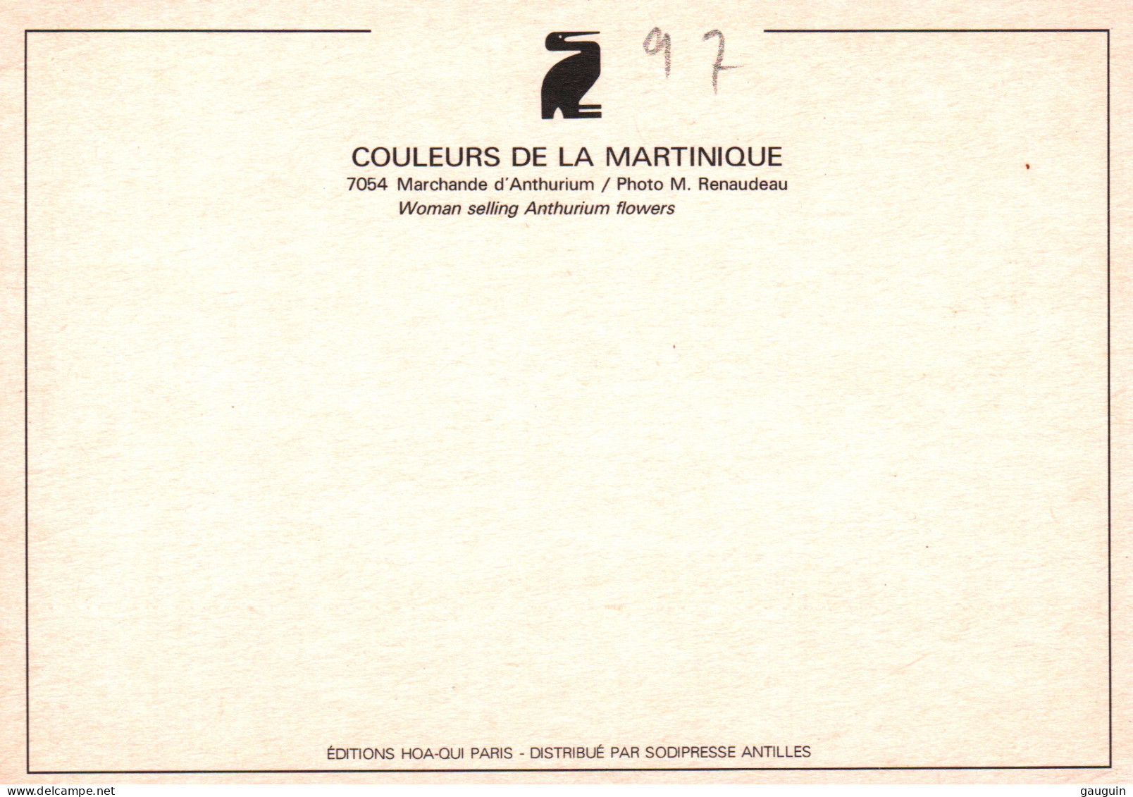 CPM - MARTINIQUE - Marchande D'Anthurium - Edition Hoa-Qui - Händler