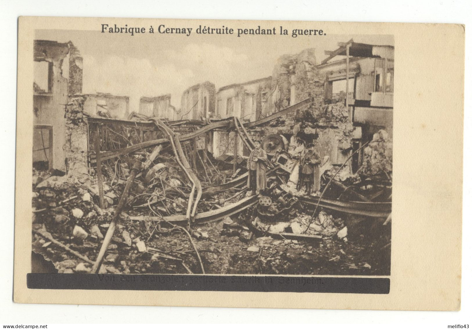 68/ CPA - Fabrique à Cernay Détruite Pendant La Guerre (Guerre - Militaire) - Cernay