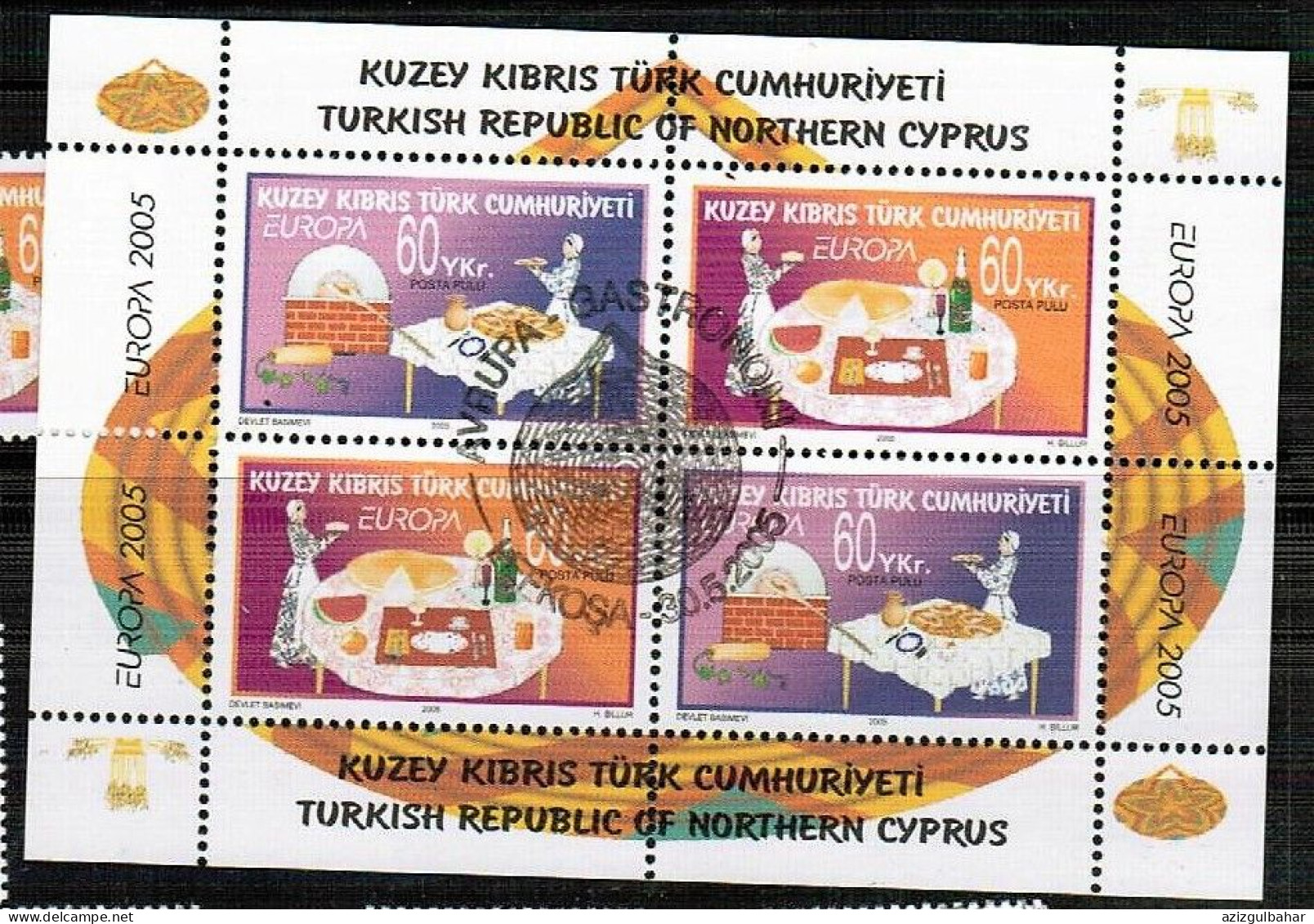 2005 - EUROPA - GASTRONOMY  -  TURKISH CYPRIOT STAMPS - USED - Usati