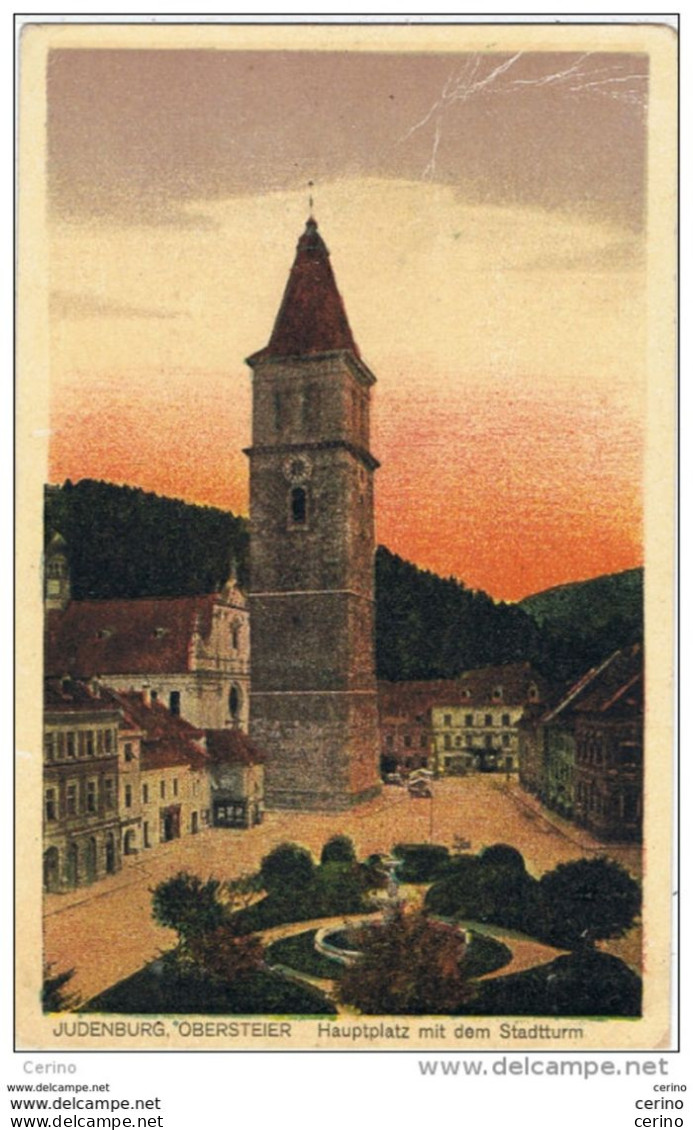 JUDENBURG:  OBERSTEIER  -  HAUTPLATZ  MIT  DEM  STADTTURM  -  KLEINFORMAT - Judenburg