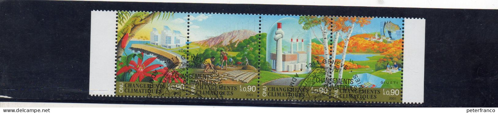 2001  ONU Ginevra - Cambiamenti Cliimatici - Used Stamps