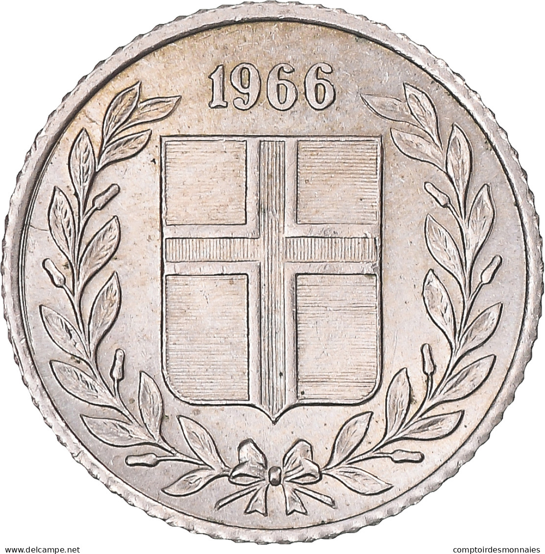 Monnaie, Islande, 10 Aurar, 1966 - Islande