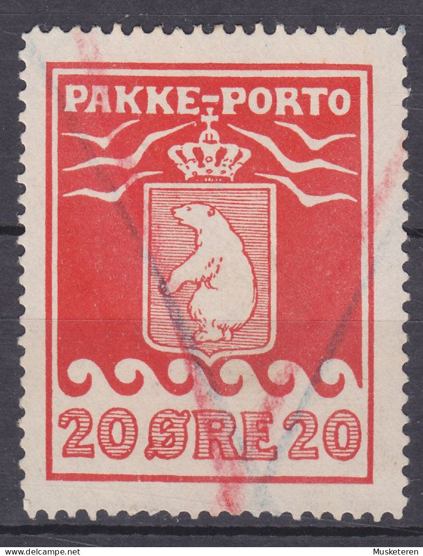 Greenland Pakke-Porto 1915 Mi. 9 A, 20 Øre Polar Bear Eisbär Perf. 11½ (2 Scans) - Paketmarken