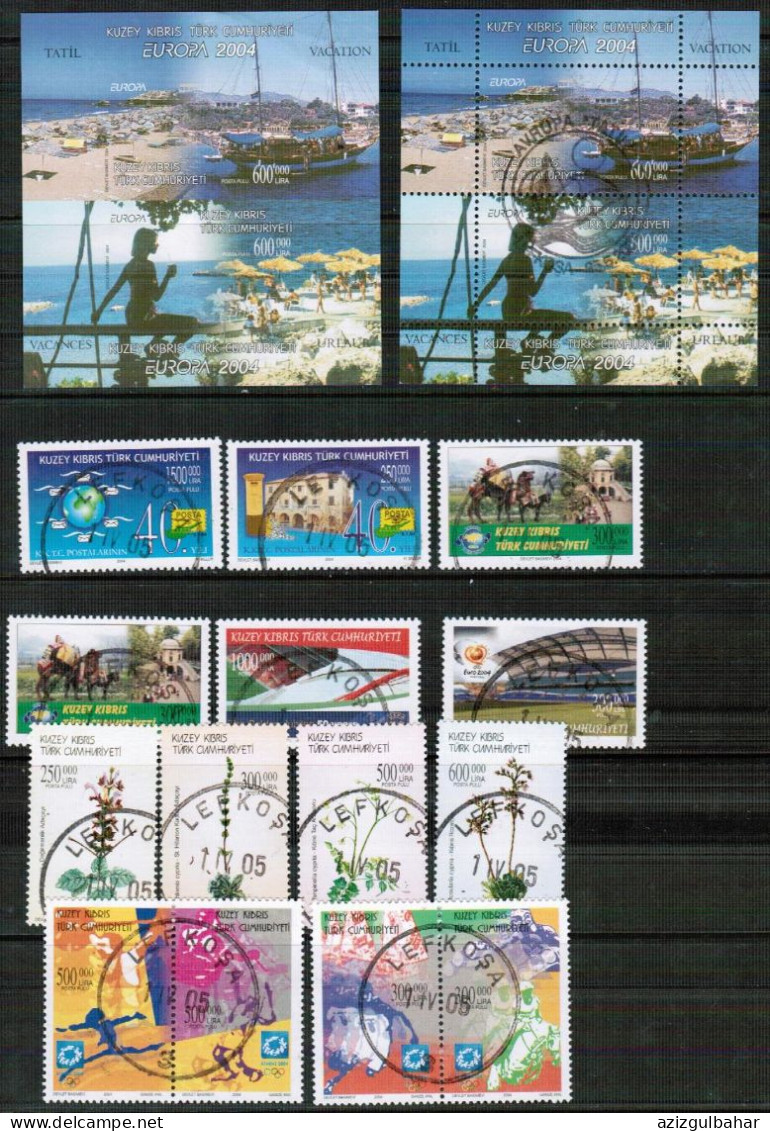 2004 - YEAR SET -  TURKISH CYPRIOT STAMPS - USED - Oblitérés