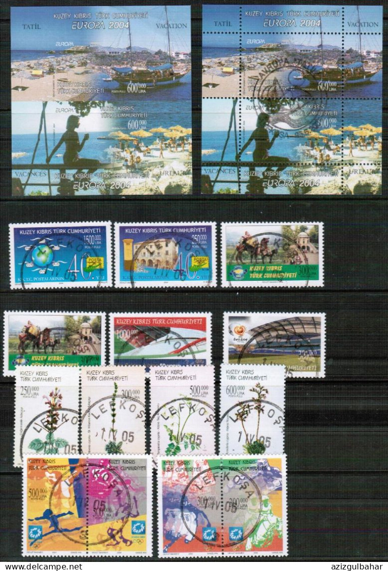 2004 - YEAR SET -  TURKISH CYPRIOT STAMPS - USED - Gebraucht