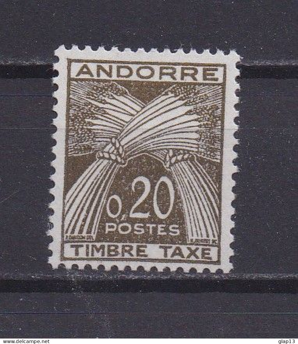 ANDORRE FRANCAIS 1961 TAXE N°44 NEUF AVEC CHARNIERE - Ongebruikt