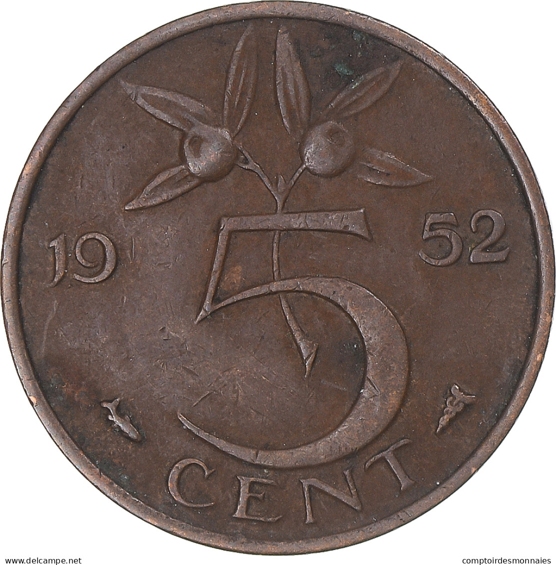 Monnaie, Pays-Bas, 5 Cents, 1952 - 5 Cent