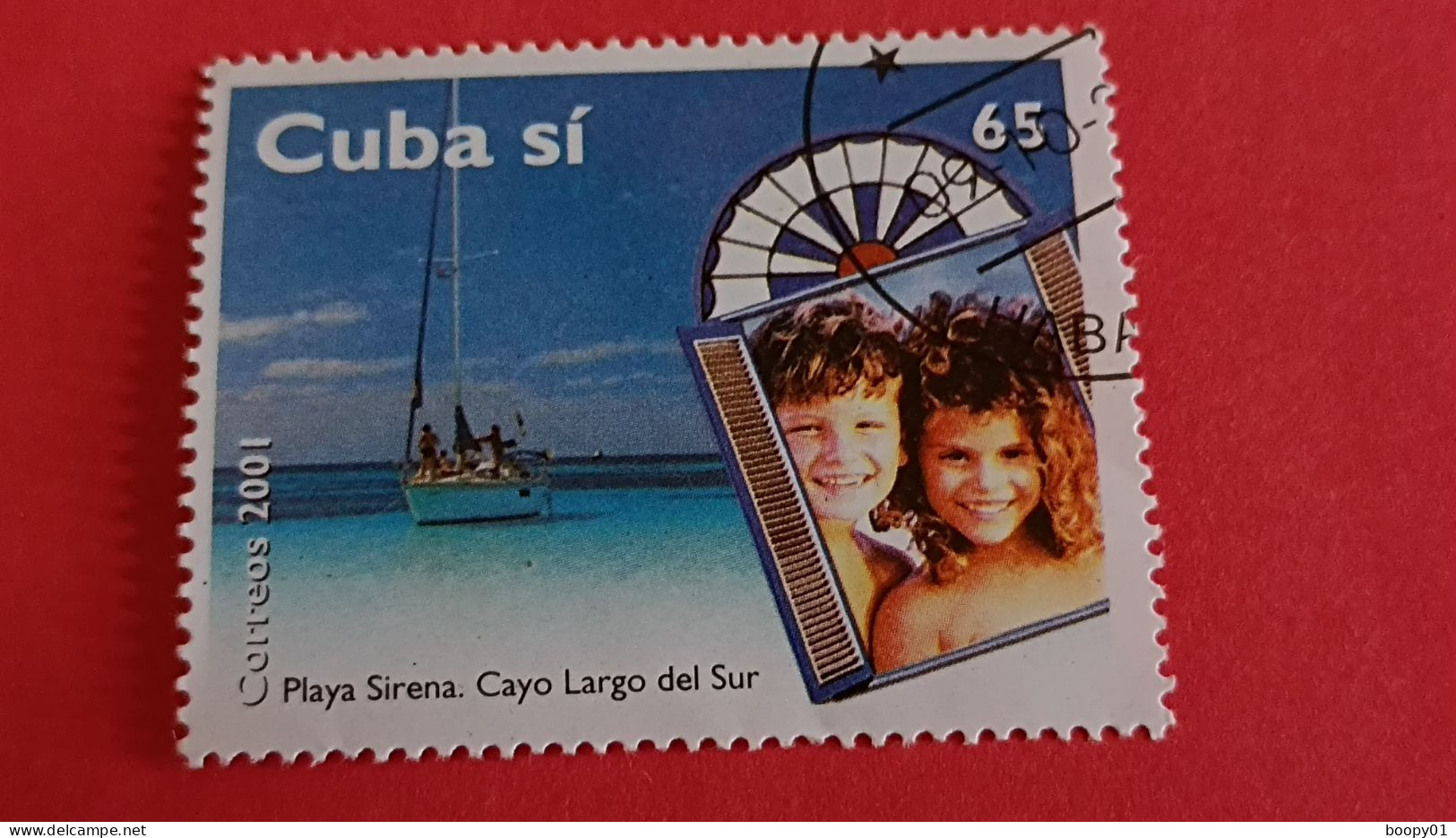 CUBA - Timbre 2001 : Tourisme, Bateaux : Voilier Sur La Plage Sirena à Cayo Largo - Gebruikt