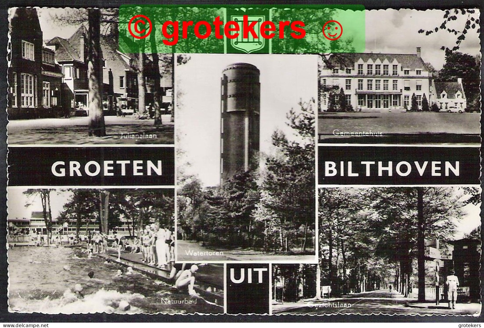 BILTHOVEN Groeten Uit 5-luik Met O.a. Watertoren 1959 - Bilthoven