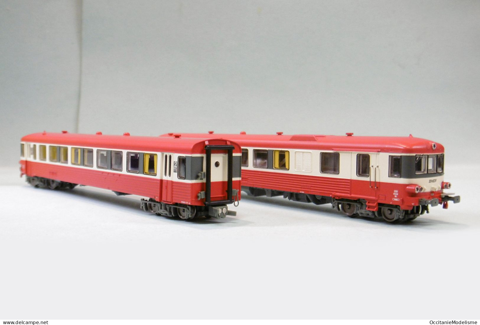 Mikadotrain / REE - Autorail EAD X 4524 + XR 8534 Toit Rouge Sotteville SNCF ép. V Réf. NW-202 Neuf N 1/160 - Locomotives