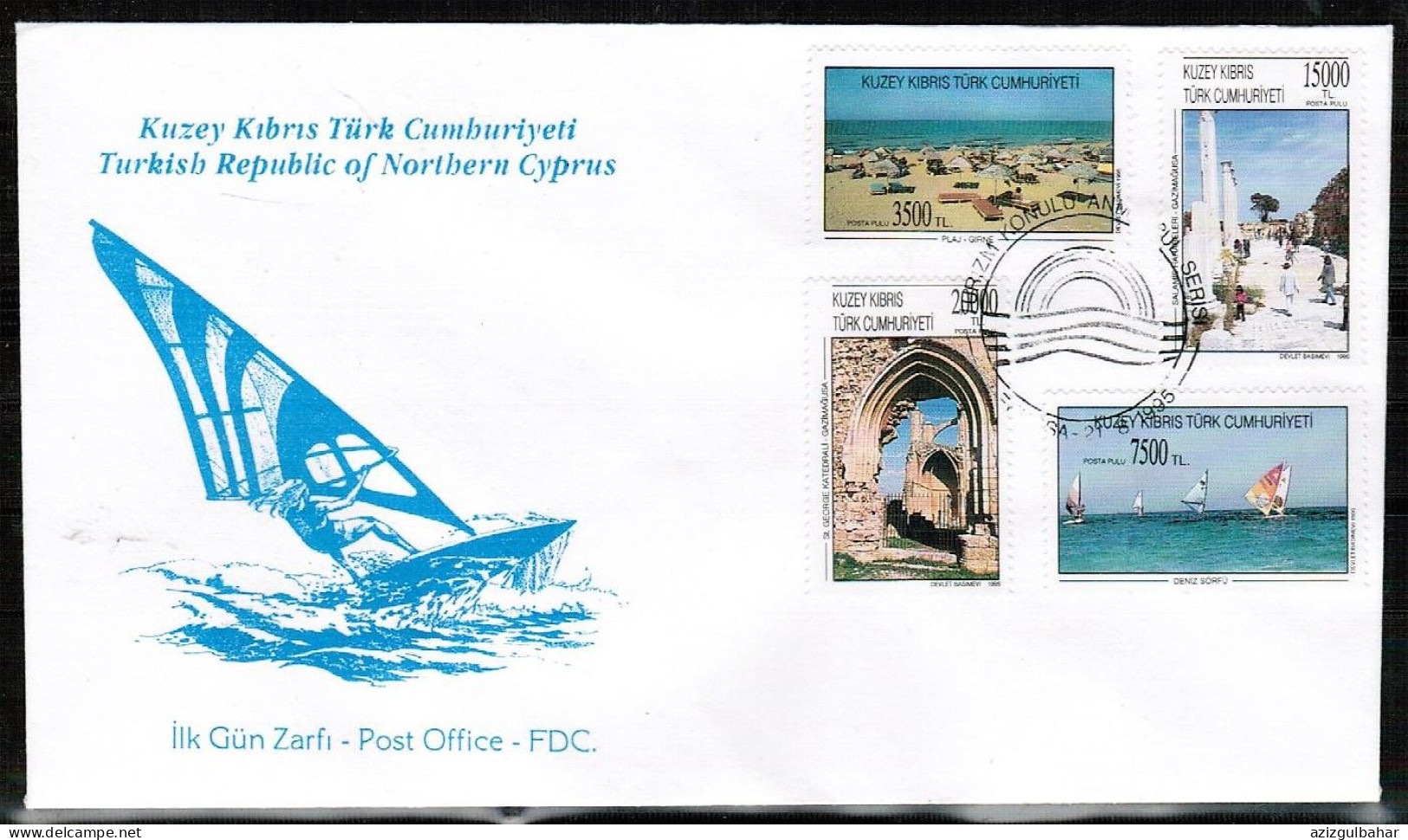 1995 - TOURISM - TURKISH CYPRIOT STAMPS - FDC - Usati