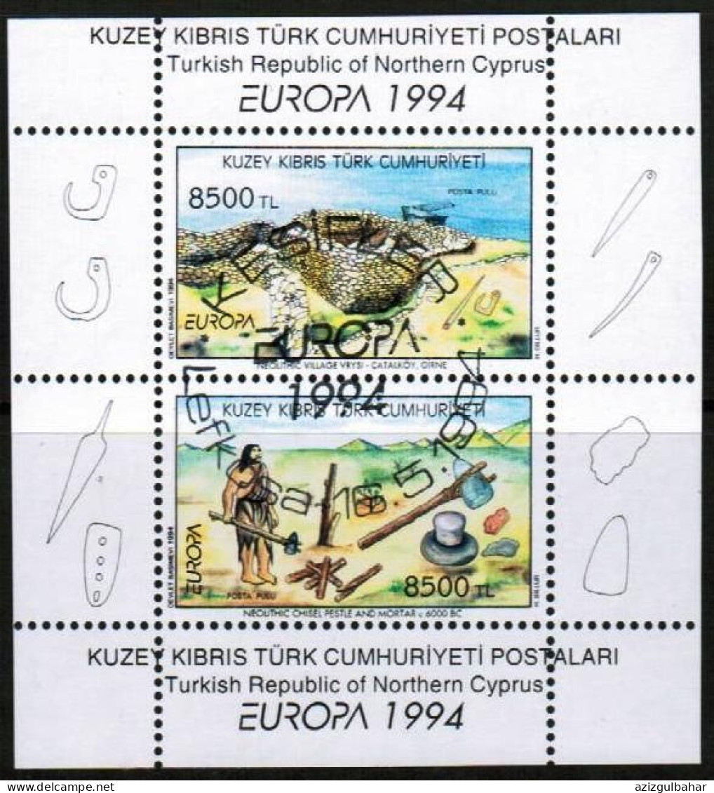 1994 - EUROPA - ANCIENT TOOLS - TURKISH CYPRIOT STAMPS - BLOCK - Gebraucht