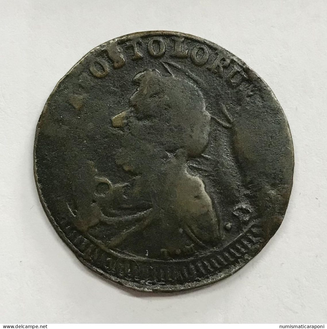 Viterbo  Pio VI 1775-1799 Sampietrino Ridotto 1797 Gr. 5,37 Mb E.1116 - Emilia