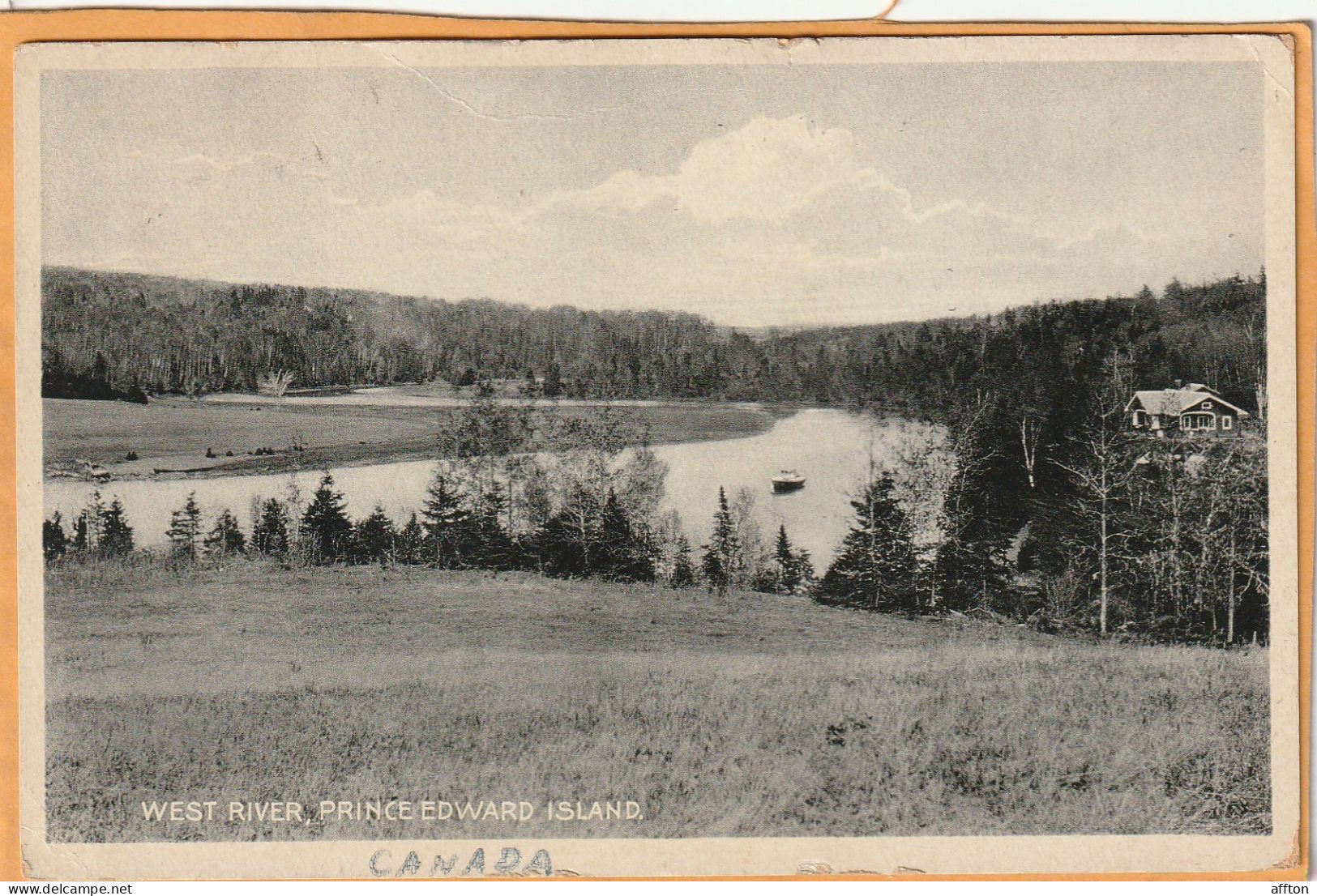West River Prince Edward Island Canada Old Postcard - Other & Unclassified