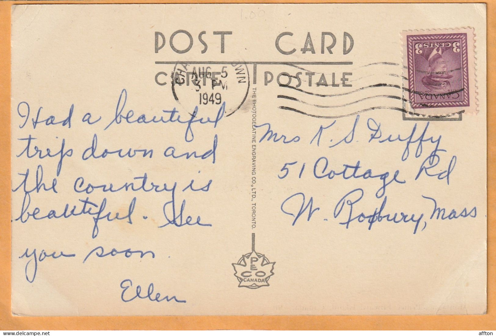 Montague Edward Island Canada Old Postcard - Autres & Non Classés