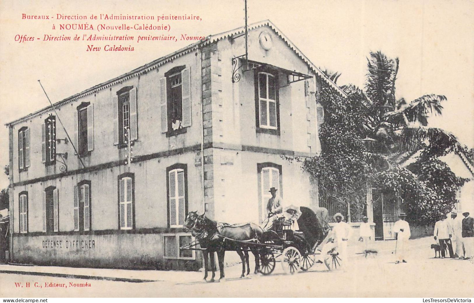 FRANCE - NOUVELLE CALEDONIE - NOUMEA - Bureaux Direction De L'Administration Pénitentiaire - Carte Postale Ancienne - Nouvelle Calédonie