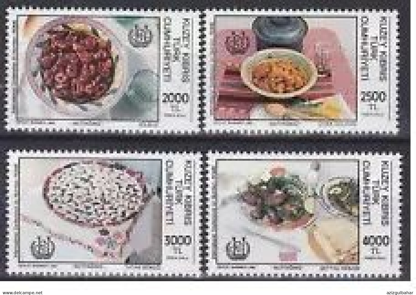 1992 - FOOD - TURKISH CUISINE - GASTRONOMY - TURKISH CYPRUS STAMPS - UMM - Usati