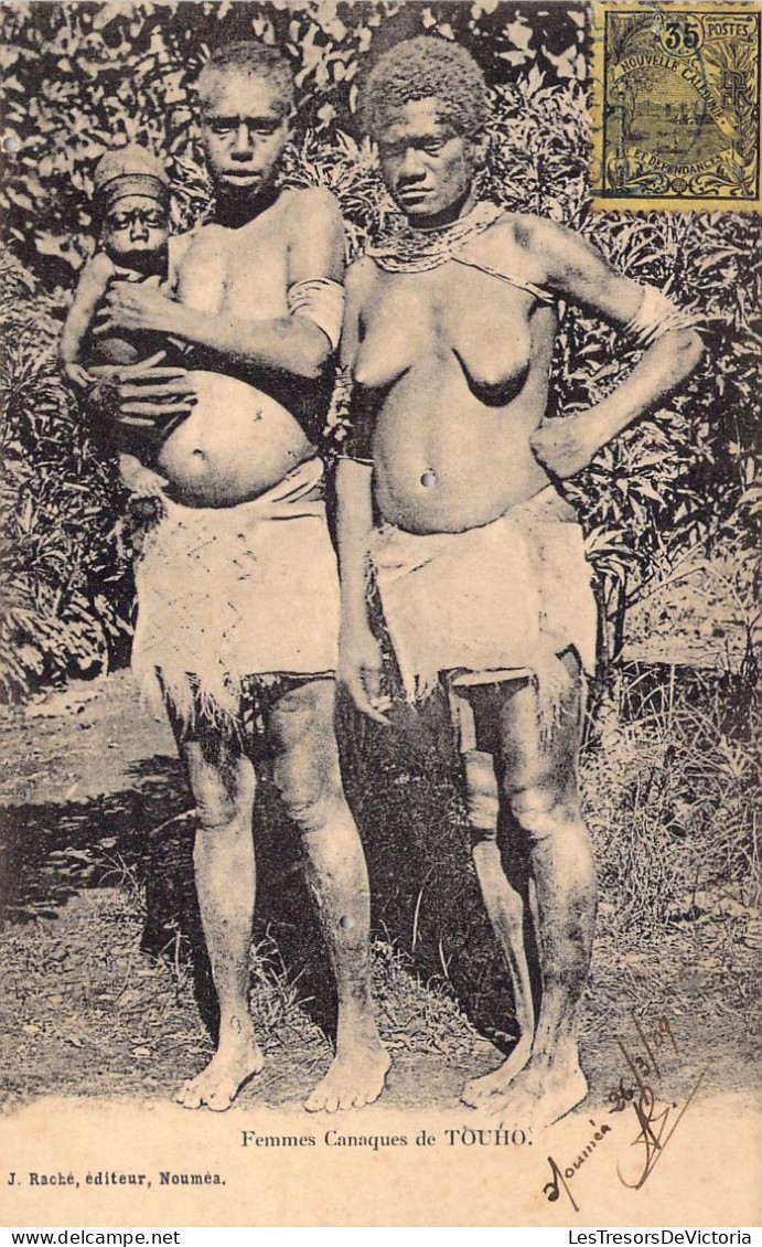 FRANCE - NOUVELLE CALEDONIE - TOUHO - Femmes Canaques - Editeur J Raché - Carte Postale Ancienne - Nouvelle Calédonie