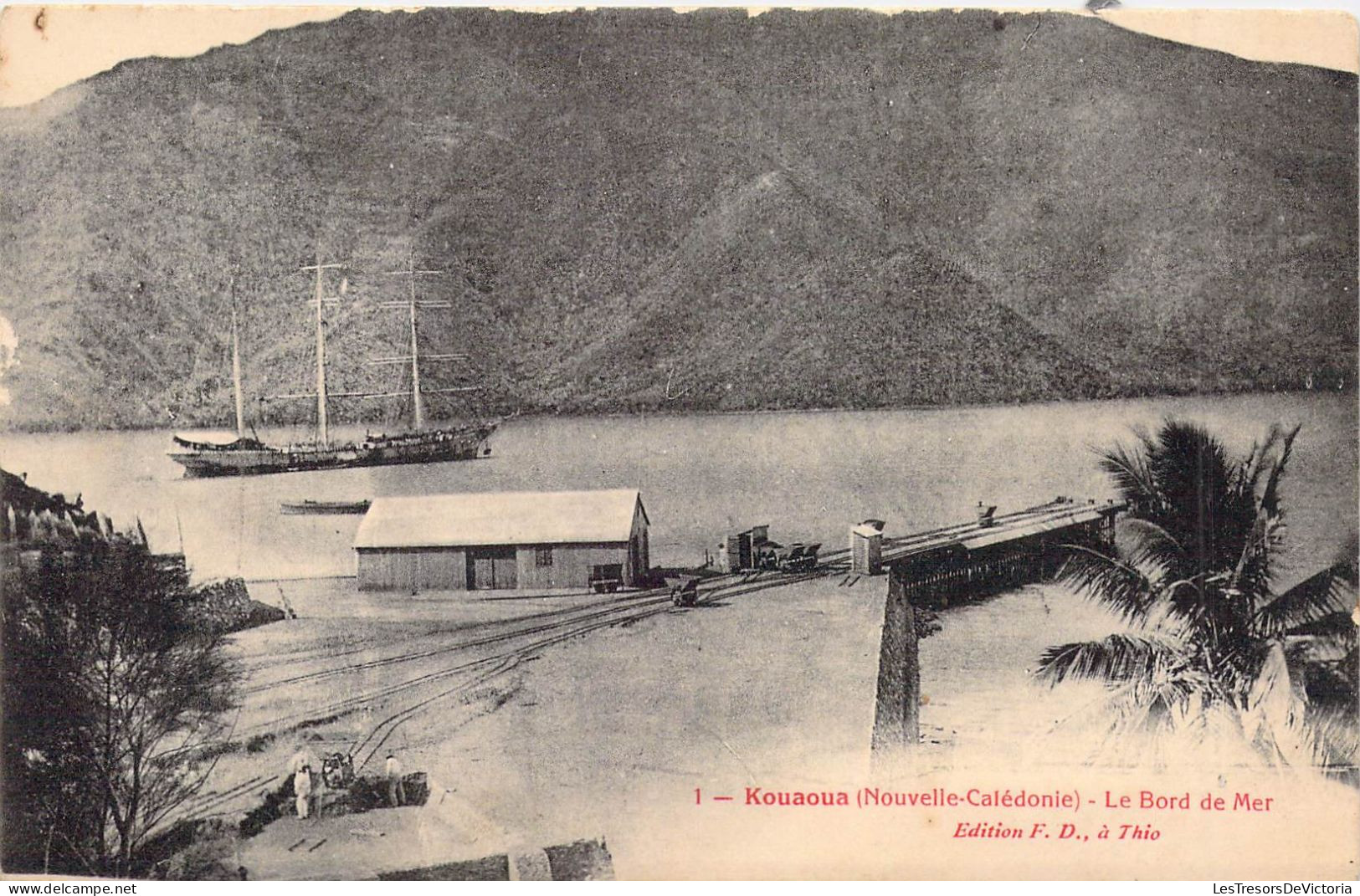 FRANCE - NOUVELLE CALEDONIE - KOUAOUA - Le Bord De Mer - Edition F D - Carte Postale Ancienne - Nouvelle Calédonie