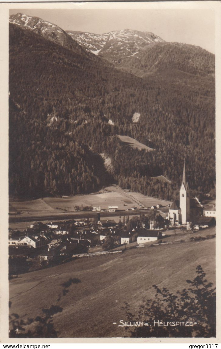 D2351) SILLIAN - Helmspitze - KIRCHE U. Häuser ALT ! 1929 - Sillian