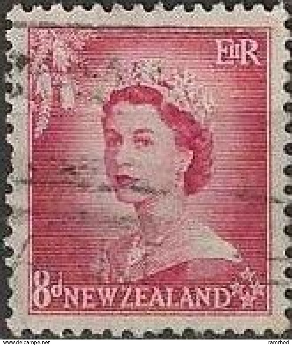 NEW ZEALAND 1953 Queen Elizabeth II - 8d. - Red FU - Gebraucht