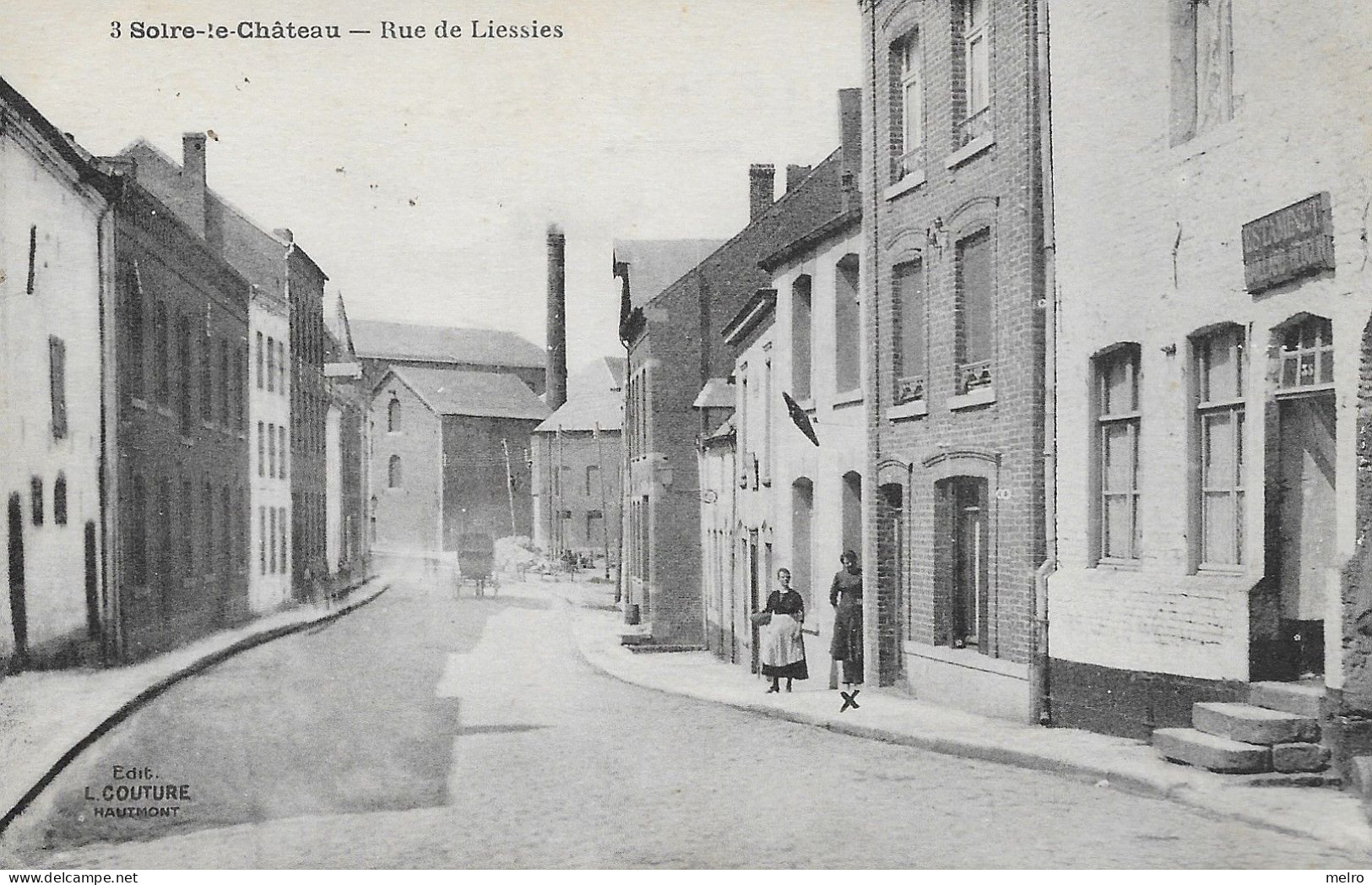 CPA  -(59) - Soire Le Château - Rue De Liessies -Cheminée D' Usine. - Solre Le Chateau
