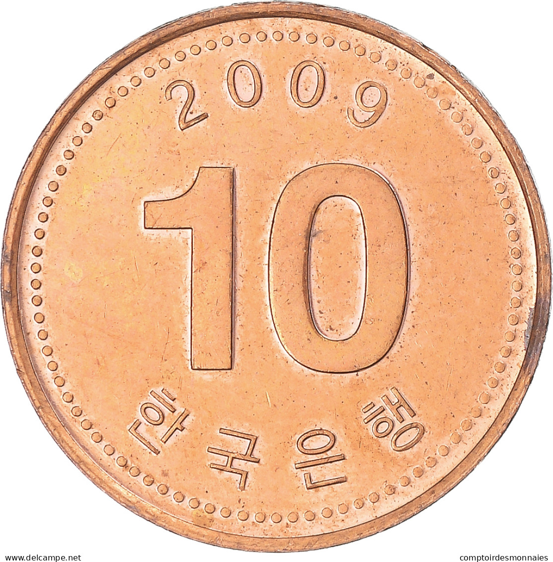 Monnaie, Corée, 10 Won, 2009 - Corée Du Sud