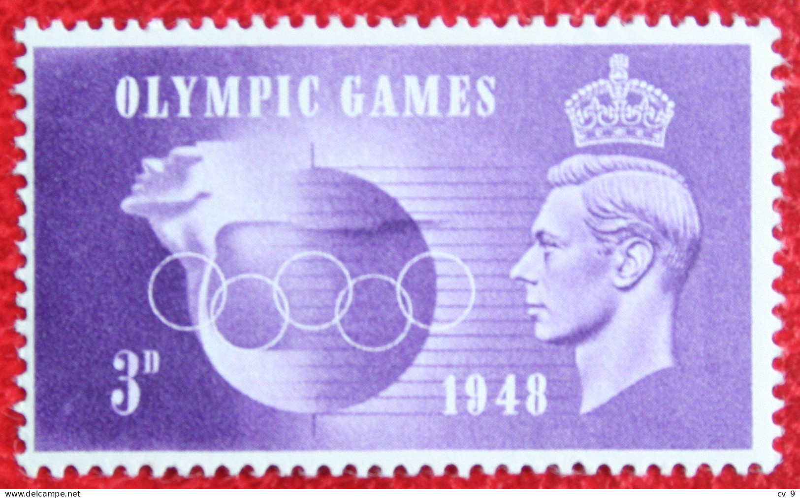 3 D Olympic Games Sport King George VI (Mi 238) 1948 Ongebruikt MH * ENGLAND GRANDE-BRETAGNE GB GREAT BRITAIN - Unused Stamps