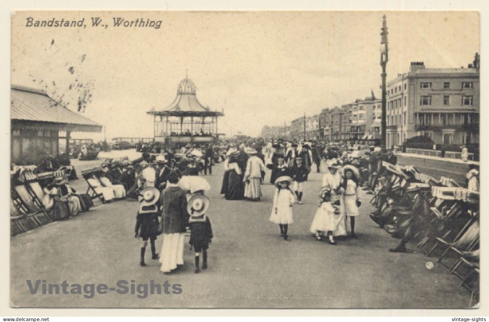 Sussex / UK: Bandstand, W., Worthing - Promenade (Vintage PC 1911) - Worthing