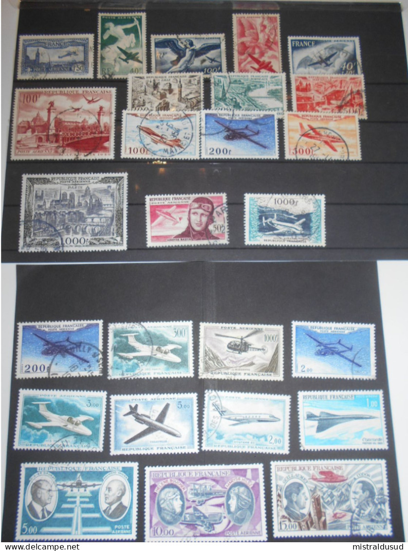 France Poste Aerienne , Lot De 26 Timbres, Obliteres De Bonne Valeur - Other & Unclassified