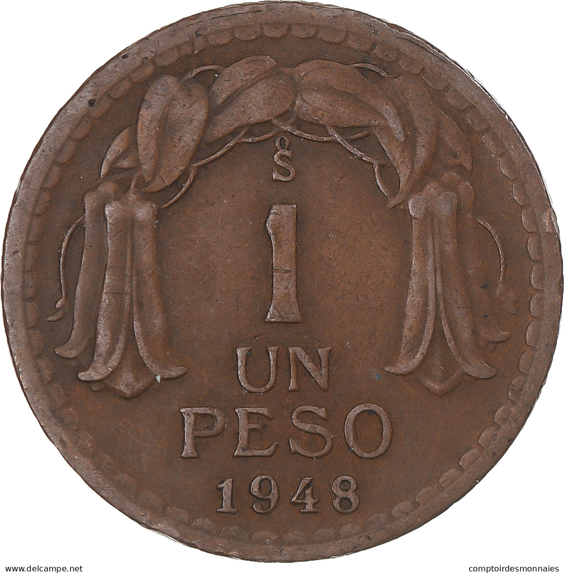 Monnaie, Chili, Peso, 1948 - Chili