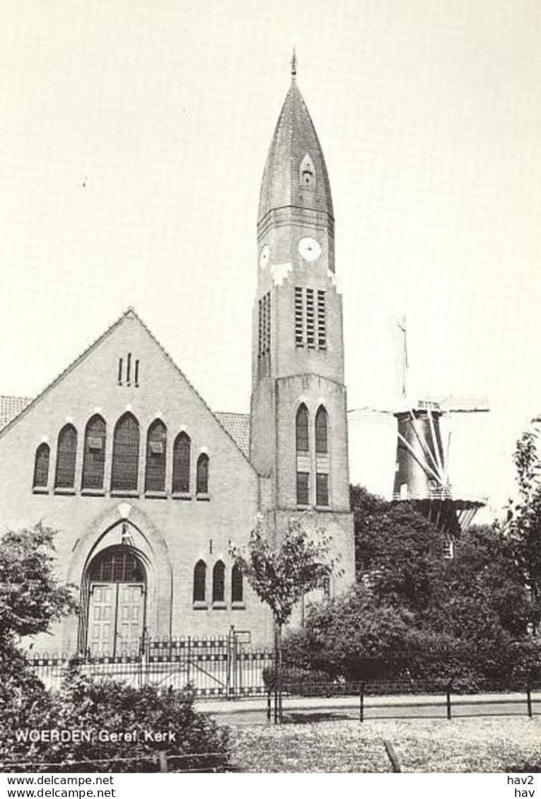Woerden Gereformeerde Kerk En Molen 4388 - Woerden