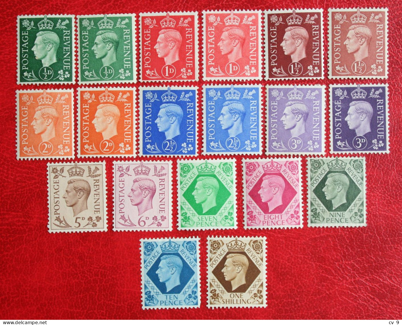 George VI 19 Values NOT COMPLETE 1937-1942 Different Quality: Ongebruikt MH+MNH ENGLAND GRANDE-BRETAGNE GB GREAT BRITAIN - Unused Stamps