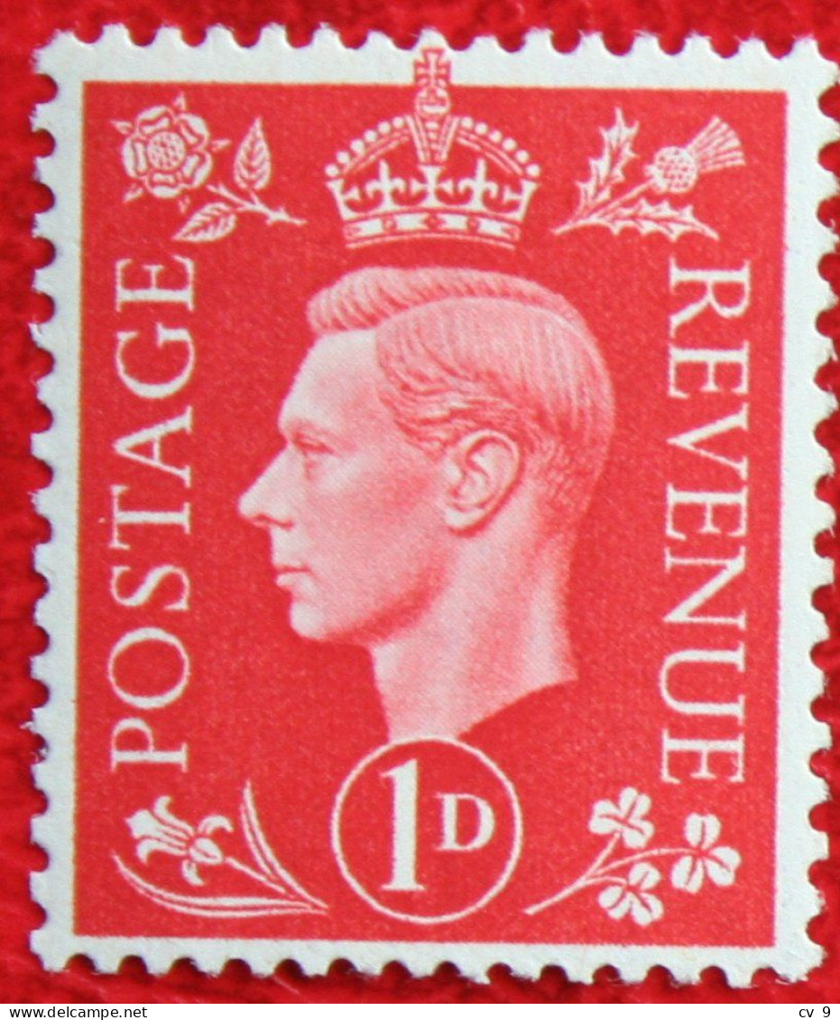 1d George VI (Mi 199 Yv 210) 1937-1942 Ongebruikt MH * ENGLAND GRANDE-BRETAGNE GB GREAT BRITAIN - Ungebraucht