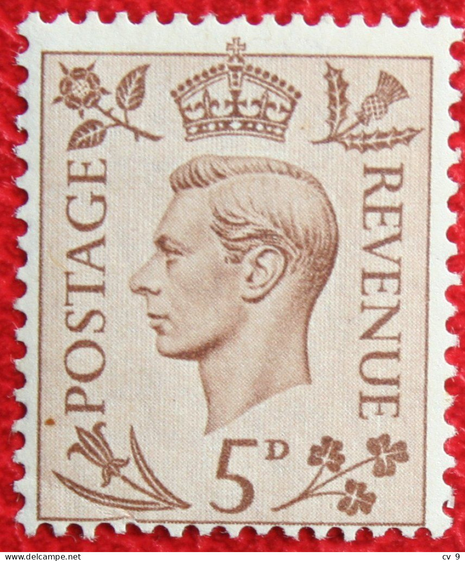 5d George VI (Mi 205 Yv 216) 1937-1942 1938 Ongebruikt MH * ENGLAND GRANDE-BRETAGNE GB GREAT BRITAIN - Unused Stamps