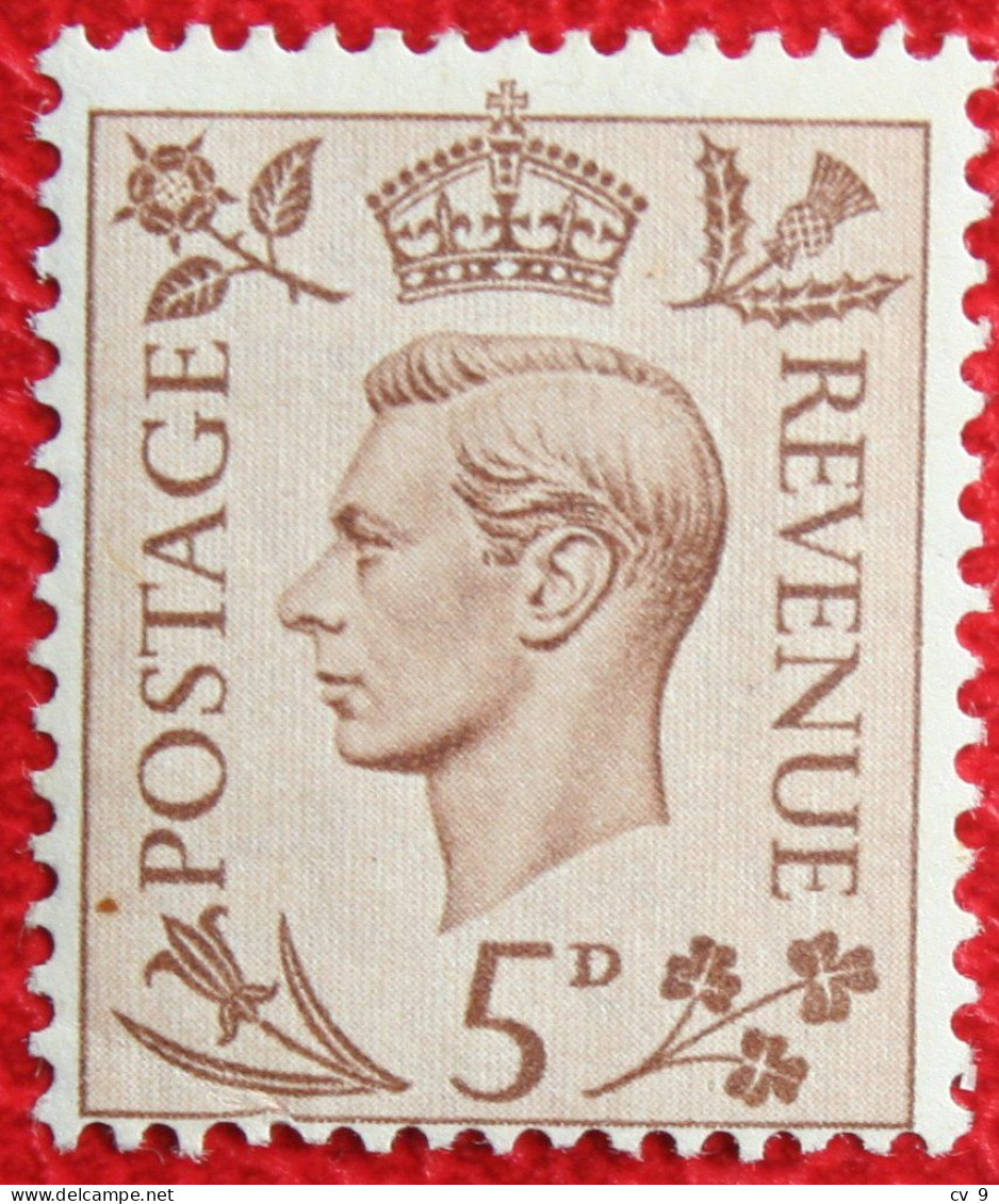 5d George VI (Mi 205 Yv 216) 1937-1942 1938 Ongebruikt MH * ENGLAND GRANDE-BRETAGNE GB GREAT BRITAIN - Ungebraucht