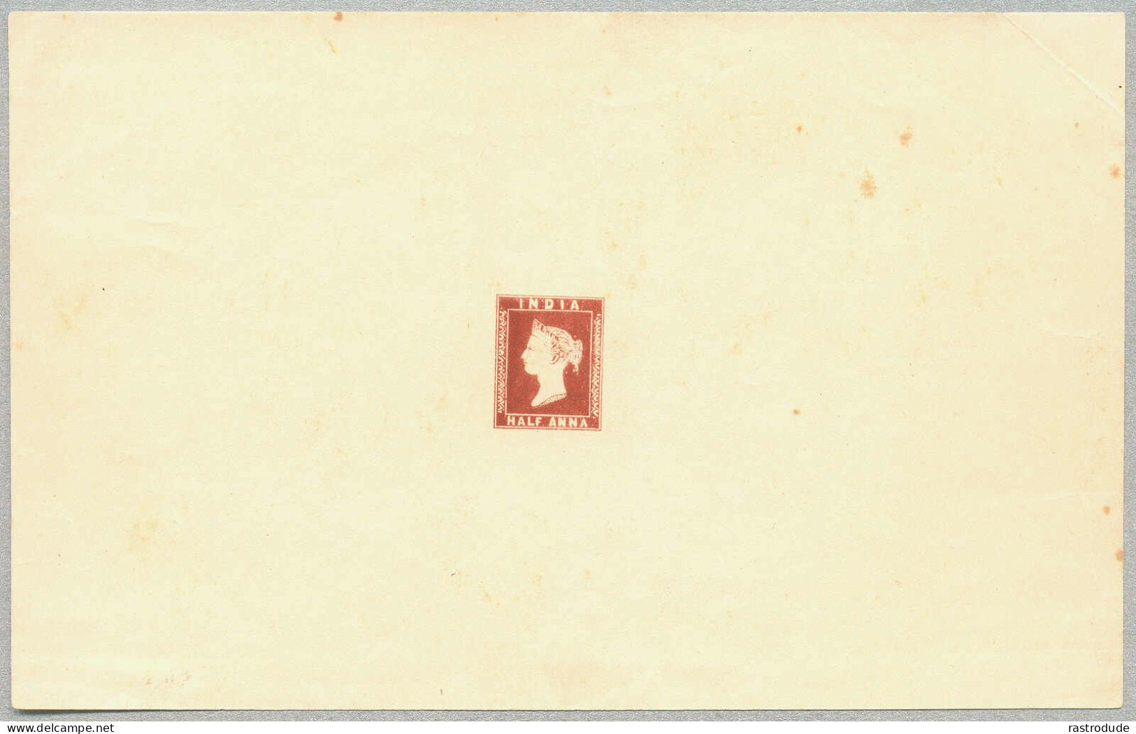 INDIA 1854 ½ A CAPT. THULLIER LITH. ESSAY SHEETLET, SPENCE Nº.68 172mm X 108mm - 1854 Compañia Británica De Las Indias