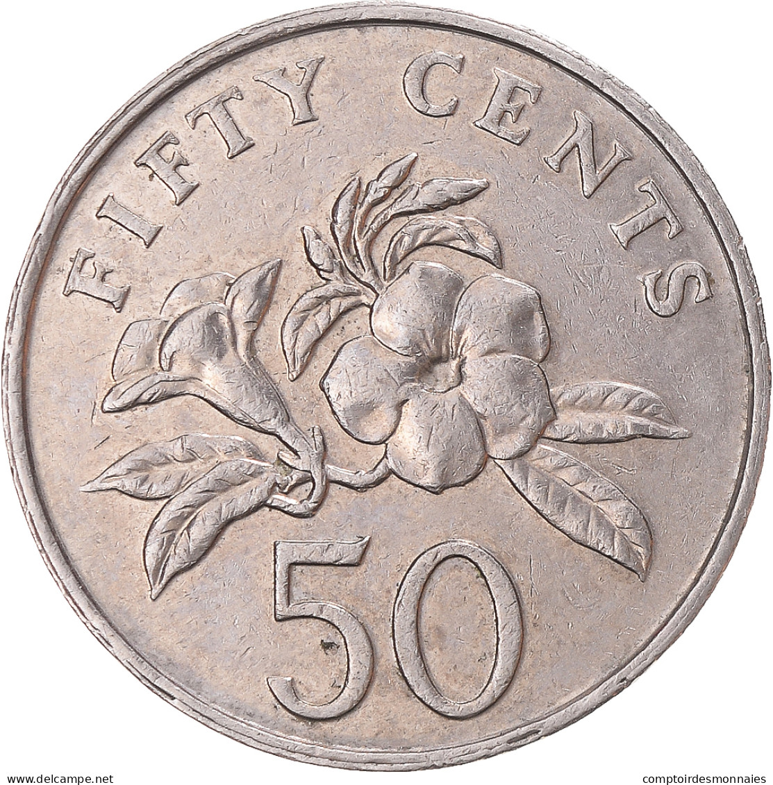 Monnaie, Singapour, 50 Cents, 1990 - Singapour