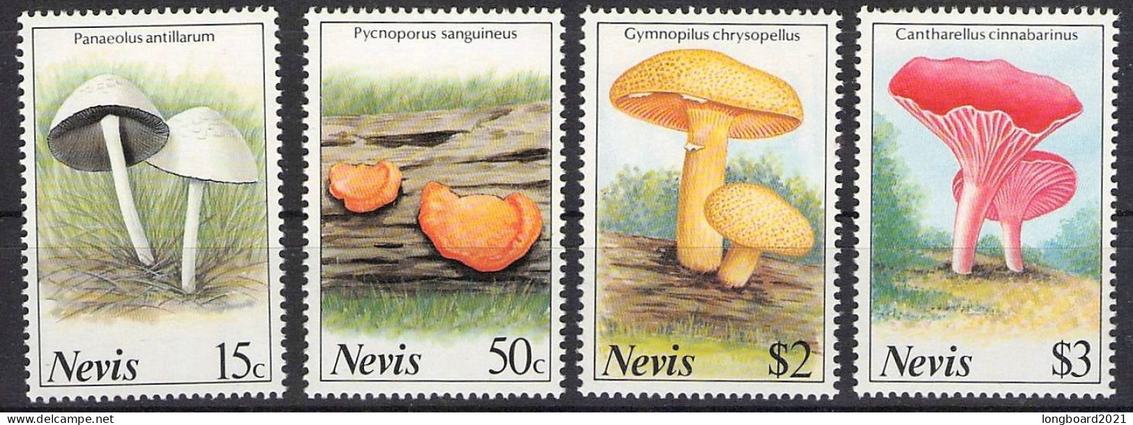 NEVIS - SET MUSHROOMS 1987 Mi 475-478 MNH/** / *2028 - St.Kitts Und Nevis ( 1983-...)