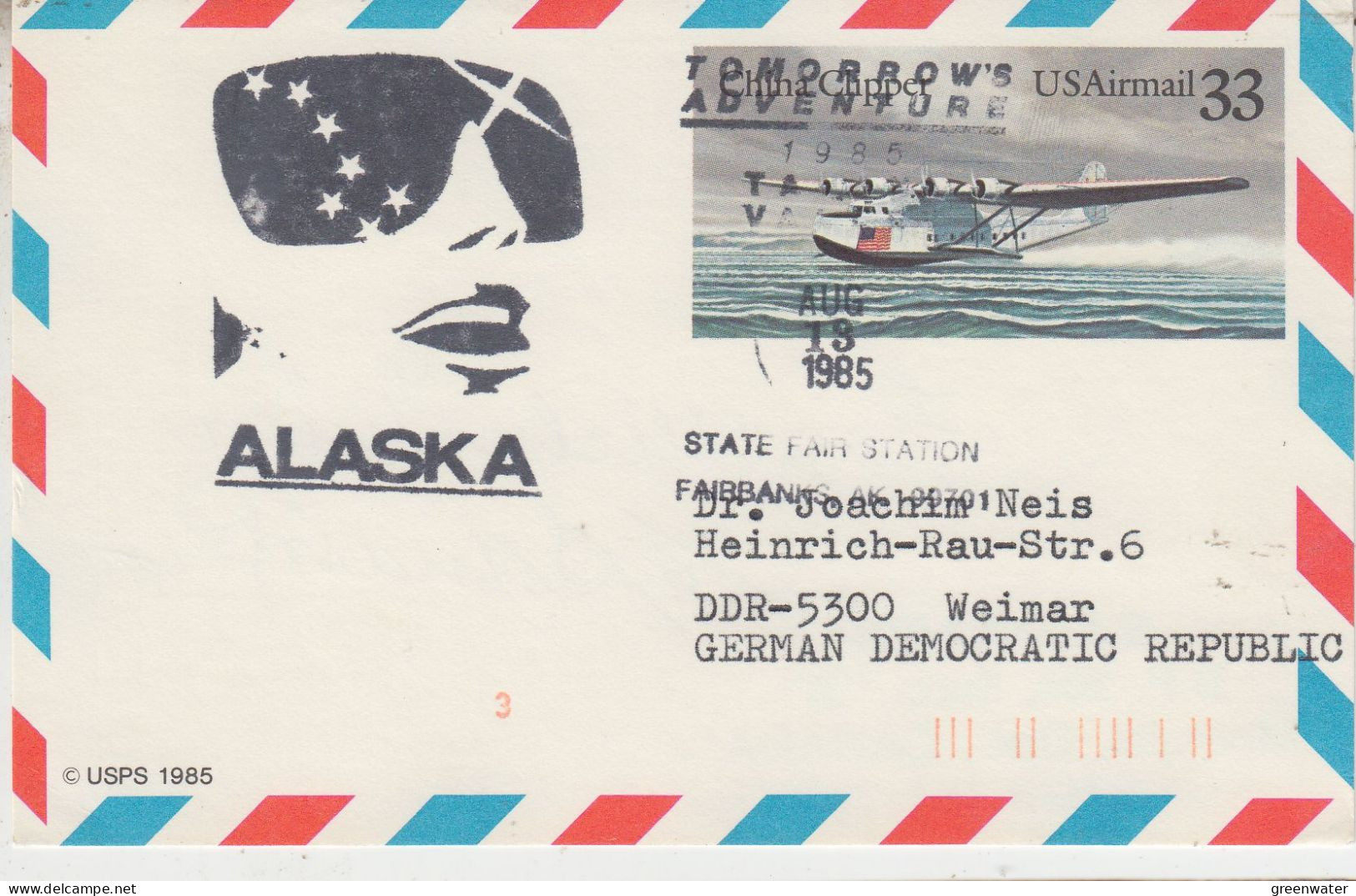 USA Alaska State Fair Station Fairbanks Ca AUG 13 1985 (SD203) - Events & Commemorations